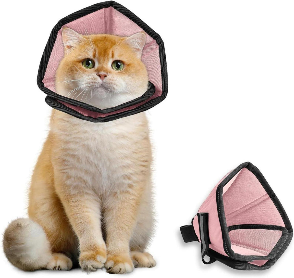 Weiche Halskrause für Katzen nach Operation, Pink XS 21-28cm