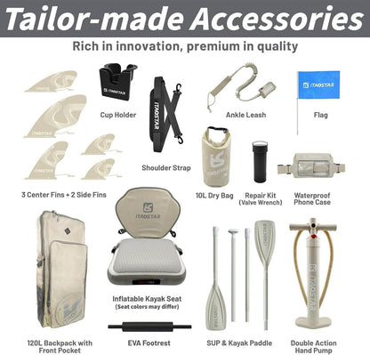 iTAOSTAR Daisy 35 Inflatable Wide Paddle Board Balance Kit