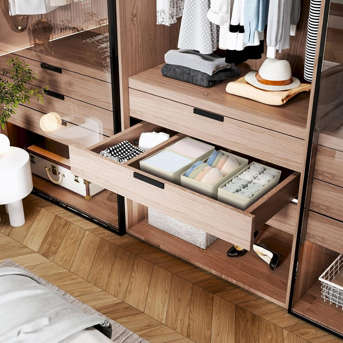 Schubladen Organizer 8 Stück Kleiderschrank Aufbewahrungsboxen für