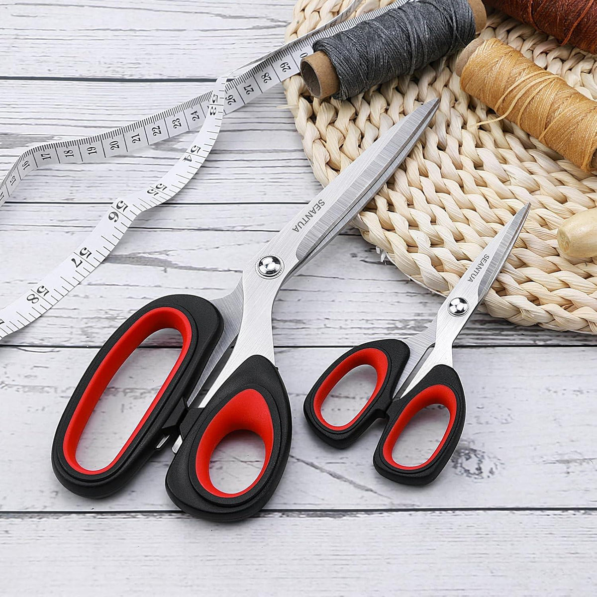 Nähschere Set, Hochwertige Edelstahl Stoffschere, 23cm+13cm