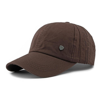 Retro Baseball Cap Herren Damen – Atmungsaktive Baumwollkappe Braun