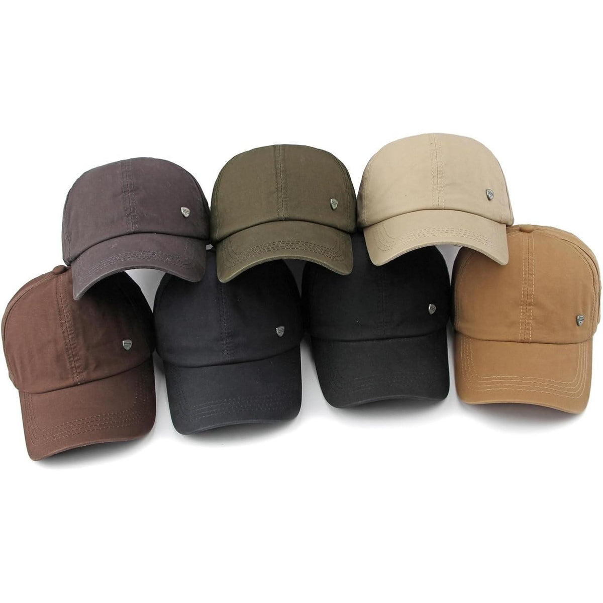 Retro Baseball Cap Herren Damen – Atmungsaktive Baumwollkappe Braun