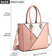 Miss Lulu Damen Handtasche Schultertasche Shopper V-förmiges