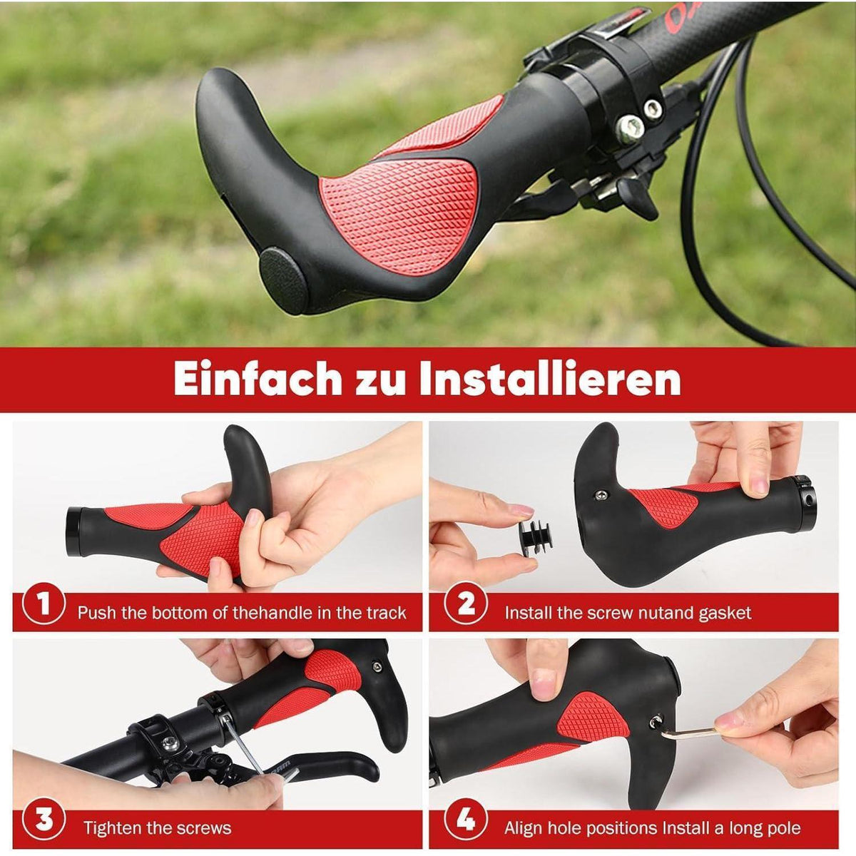 Ergonomische MTB Fahrradgriffe mit Lock-On Design – Rutschfest & Komfortabel