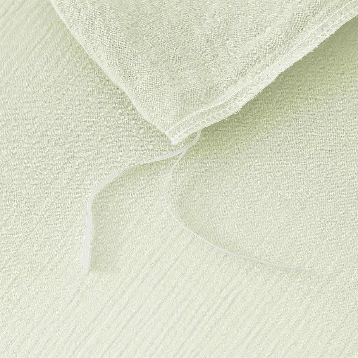 Doppelte Muslin Bettwäsche 200x220 Hellgrün – 3-teilig & Atmungsaktiv