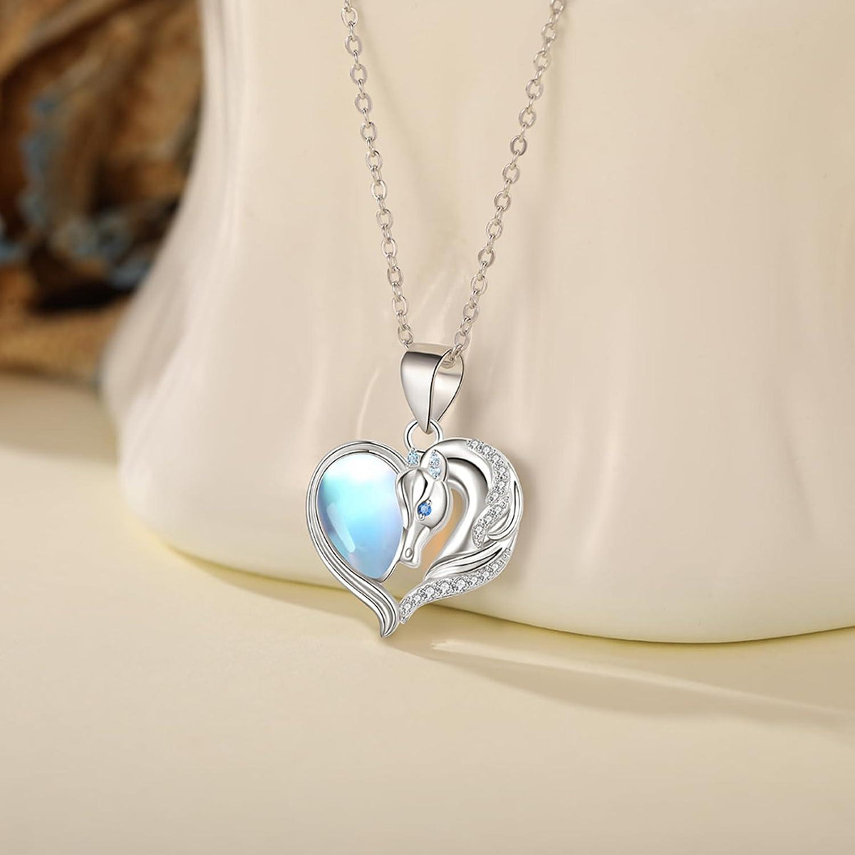 Halskette Damen Silber 925 Herz Anhänger Geschenke Mädchen Frauen