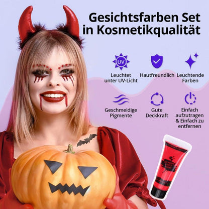 Janolia Gesichtsfarben Kinderschminken Set UV Bodypainting