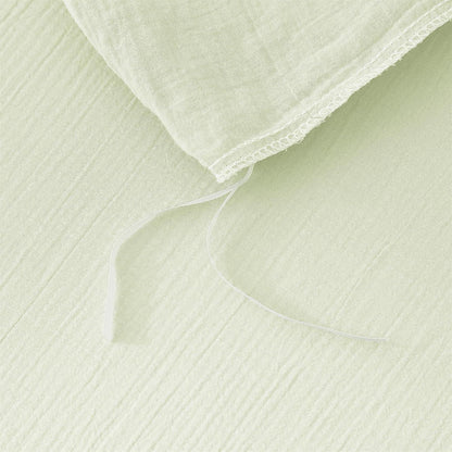 Doppelte Muslin Bettwäsche 220x240 Hellgrün - 3-teilig & Atmungsaktiv