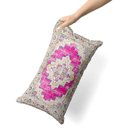 Boho Kissenbezüge 2er Set Magenta – Vintage Design 30x50 cm