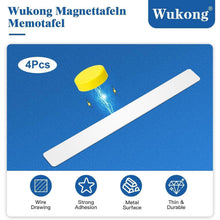 Magnetleisten Set, 4 Stück Memotafel 30x3cm Weiß mit 16
