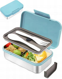 Edelstahl Lunchbox mit Trennwänden auslaufsicher für Kinder