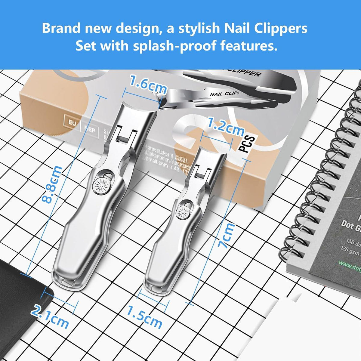 Nagelknipser Set für Dicke Nägel, Edelstahl Nail