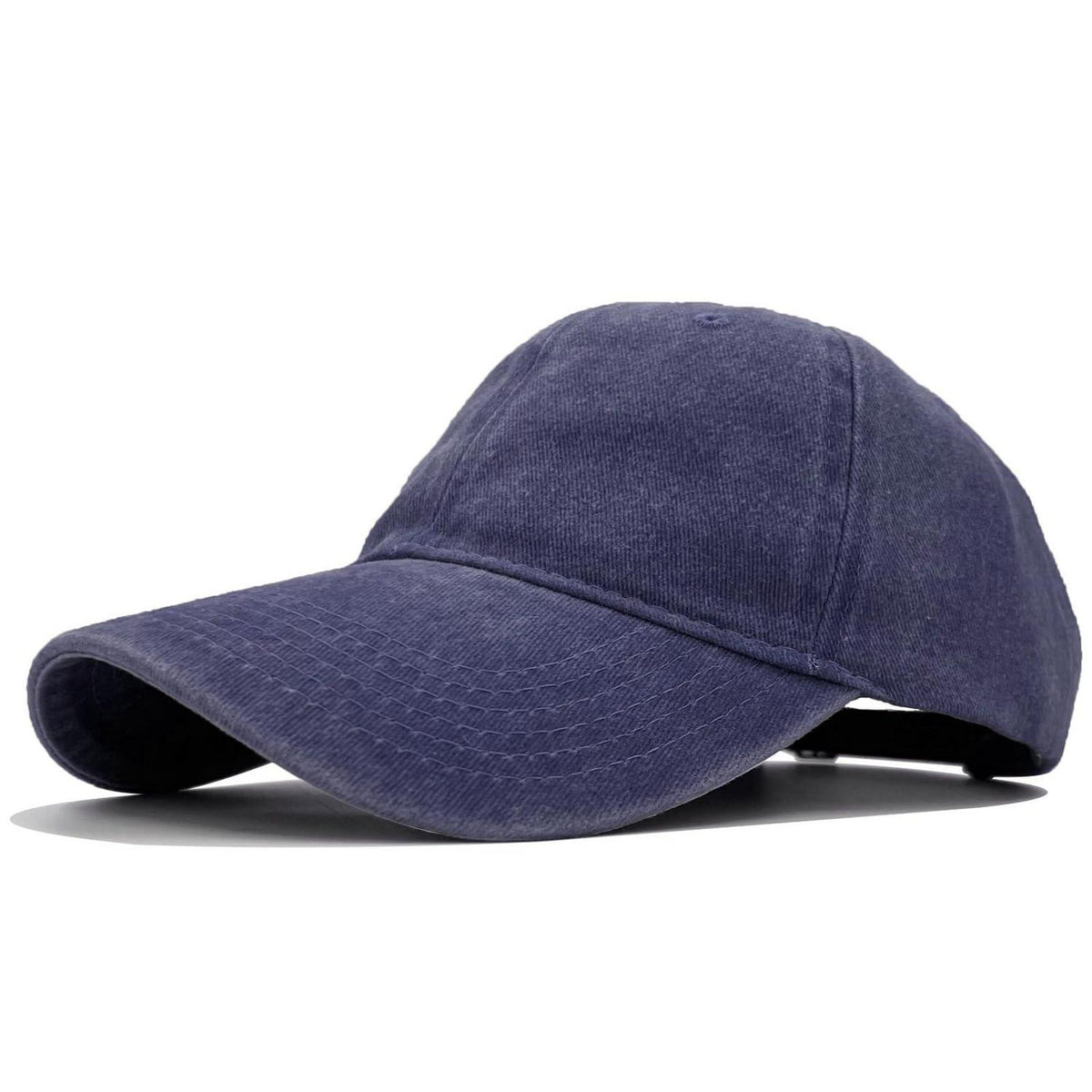 Vorgewaschene Baseball Cap – Dunkelblau, Einstellbar & Atmungsaktiv