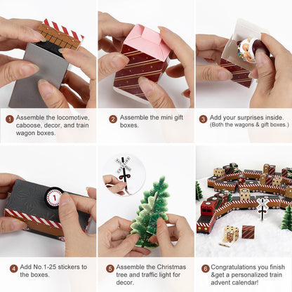 DIY Zug Adventskalender Set, Weihnachtsdekoration & Geschenk