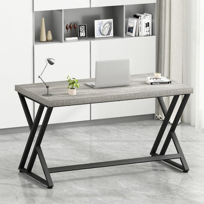 Moderner Mudmasa Computertisch 152x60x75.5 cm Weiß & Holz