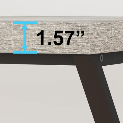 Moderner Mudmasa Computertisch 152x60x75.5 cm Weiß & Holz