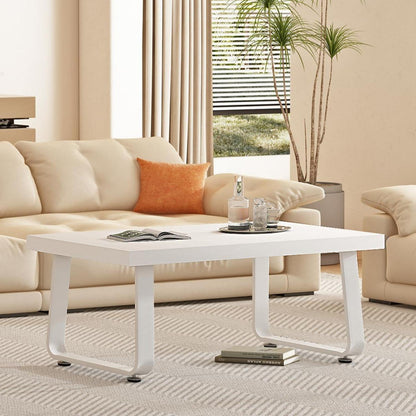 Mudmasa Couchtisch Weiß Holz Moderner Klein 100x55x46.5cm