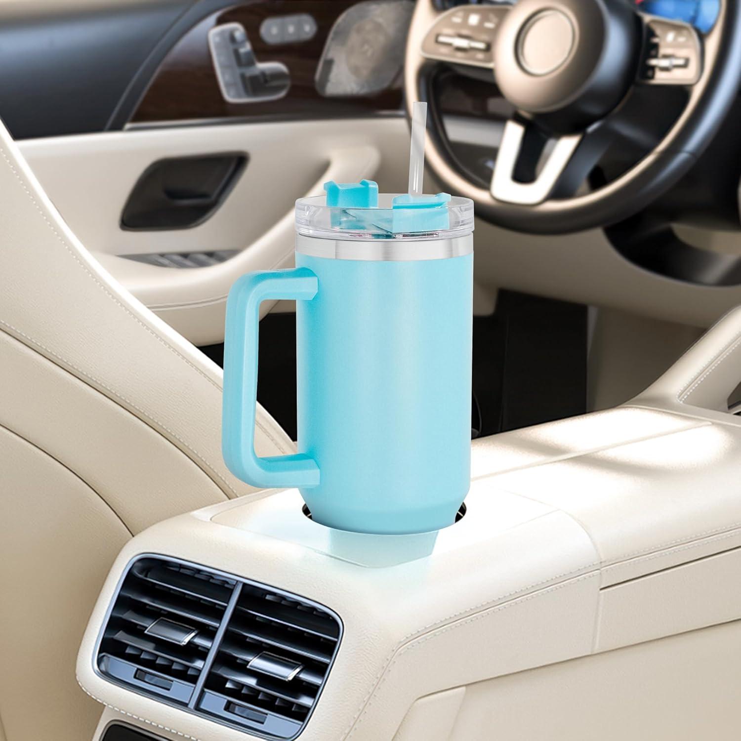 Thermobecher Strohhalm Henkel 1,2L Auslaufsicher Edelstahl
