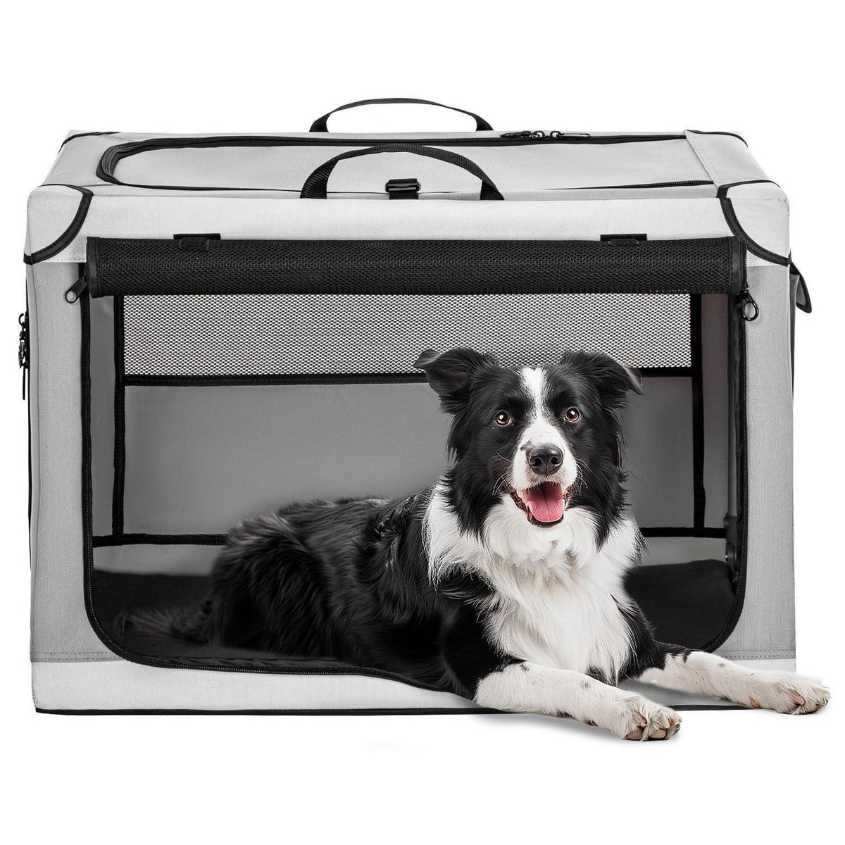 Faltbare Hundebox für Zuhause & Auto – Komfortabel & Sicher (L)