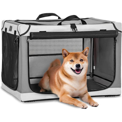 Faltbare Hundebox für Zuhause & Auto – Komfortabel & Sicher (L)