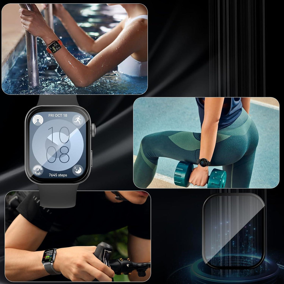 Schutzfolie für HUAWEI Watch FIT 3 Panzerglas 3D Full-Screen
