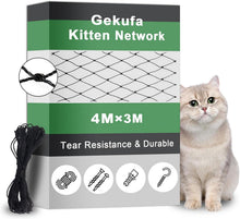 Katzennetz für Balkon 4x3m Schwarz mit Zubehör/Spannseil