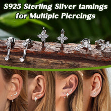Silber 925 Ohrringe Set für Damen Mädchen Vergoldete Creolen