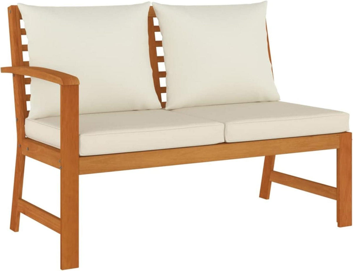 Wetterfeste Holz Lounge Set für Garten Terrasse - Akazienholz - Inkl. Sitz- und Rückenkissen