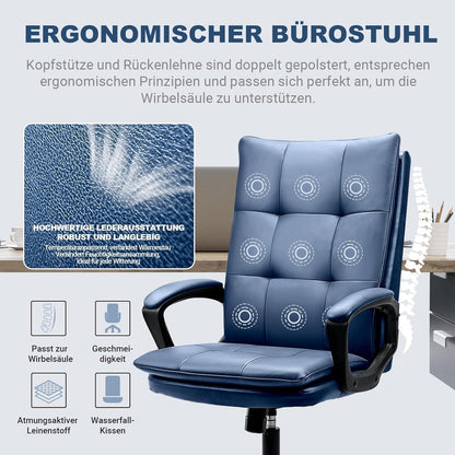 BASETBL Bürostuhl ergonomisch, Chefsessel PU