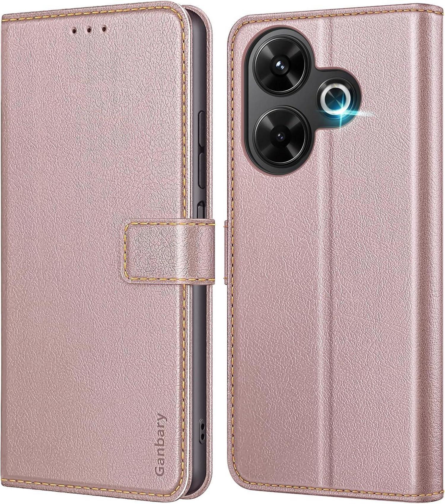 Handyhülle Xiaomi Redmi 13 4G Premium Leder Roségold