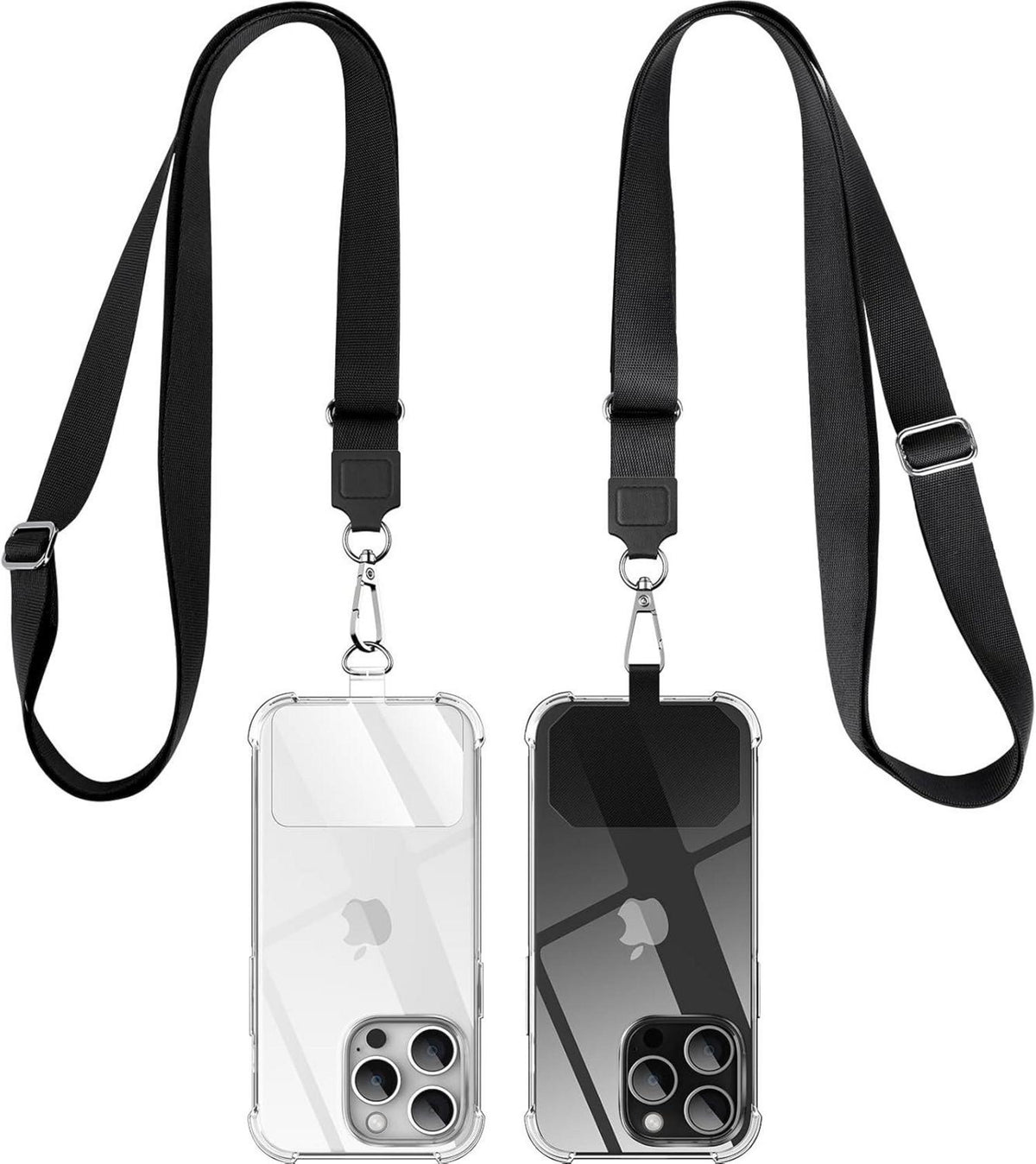 Handykette Universal 2 Stück mit Halsband 2× Schwarz