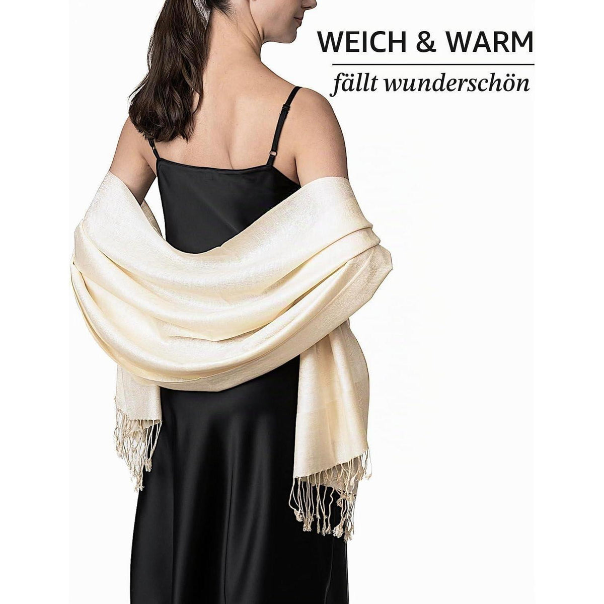 Pashmina Schal mit Blumenmuster, elegant & weich