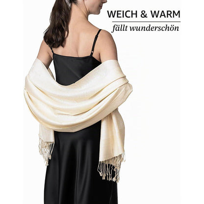 Pashmina Schal mit Blumenmuster, elegant & weich