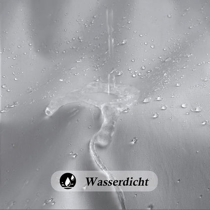 Duschvorhang 150x180 grau wasserdicht waschbar schnell trocknend anti-schimmel 10 Ringe