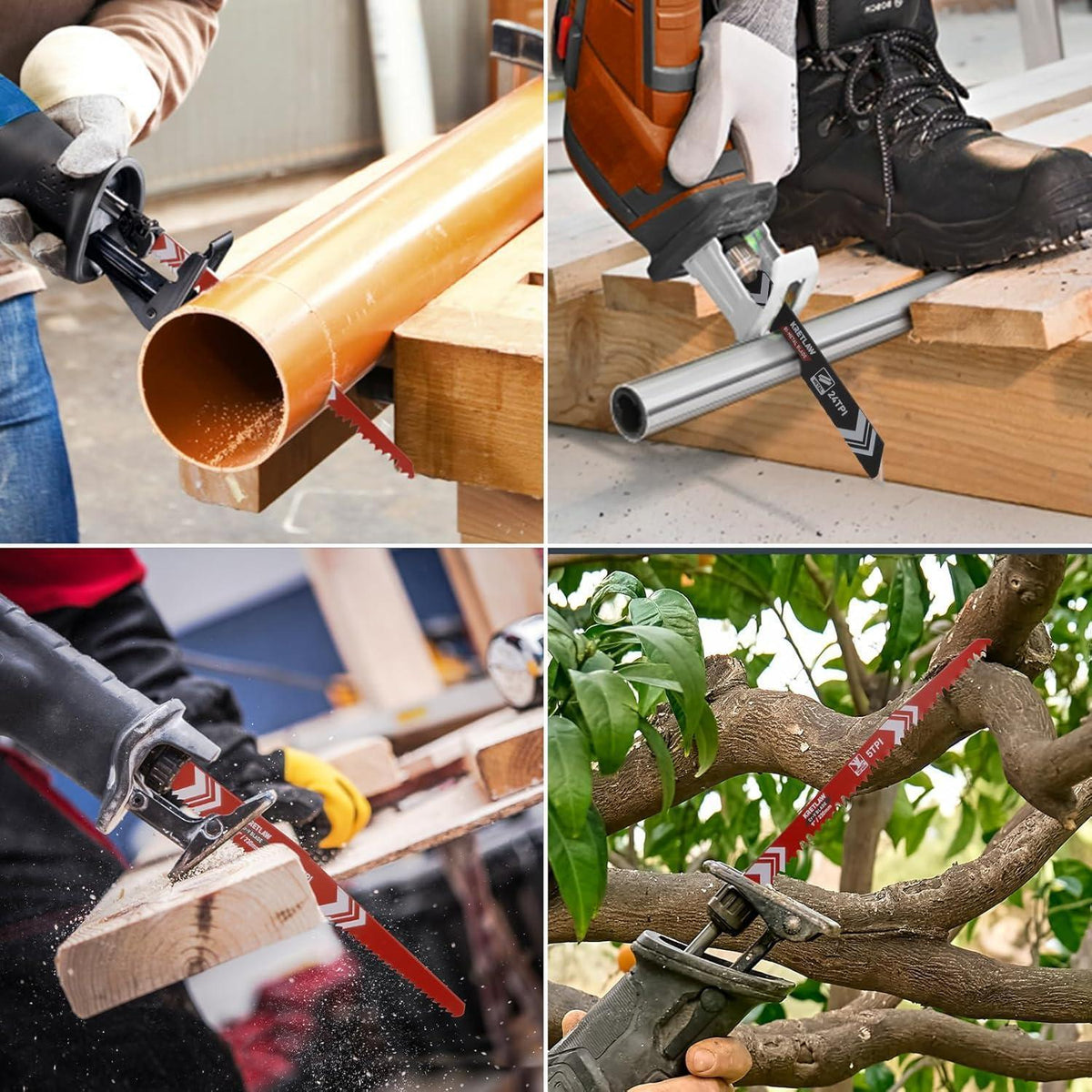 36tlg. Säbelsägeblatt-Set für Holz, Metall, Kunststoff mit Tasche