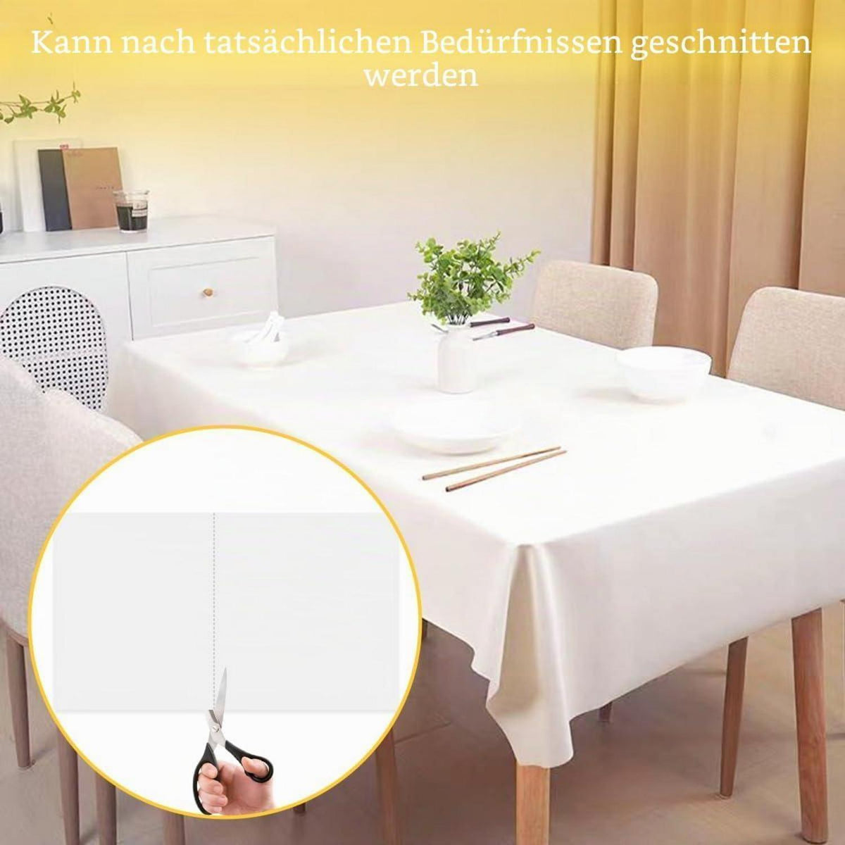 6x Weiße Tischdecken 137x274cm – Einweg für Party & Outdoor