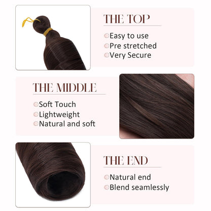Französische Locken Flechthaar 60cm – 3er Pack für Zöpfe & Locs