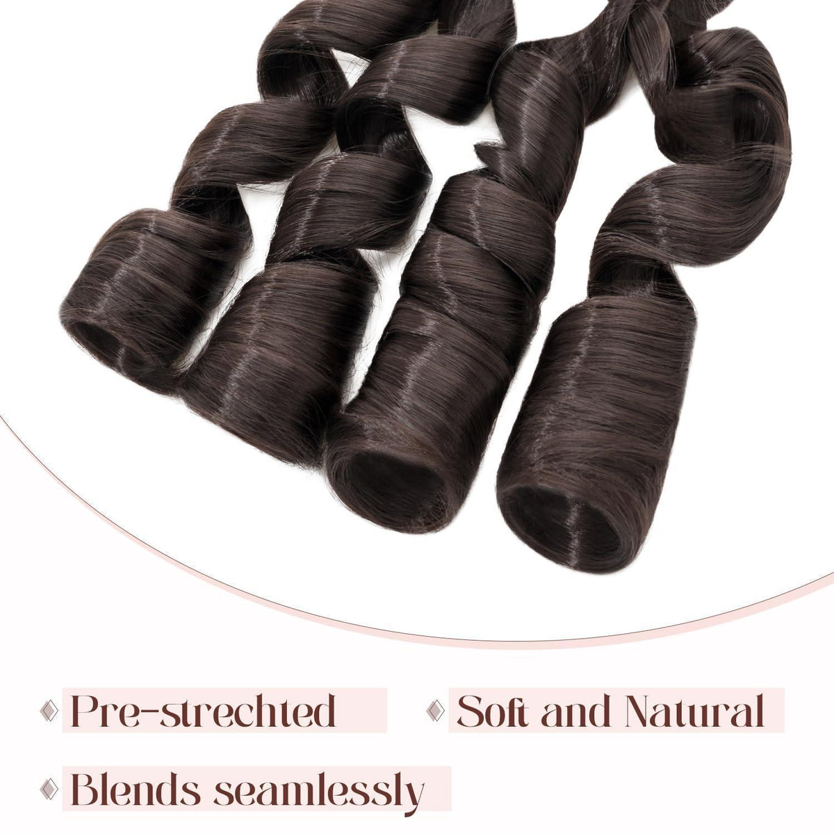 Französische Locken Flechthaar 60cm – 3er Pack für Zöpfe & Locs