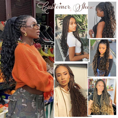 Französische Locken Flechthaar 60cm – 3er Pack für Zöpfe & Locs