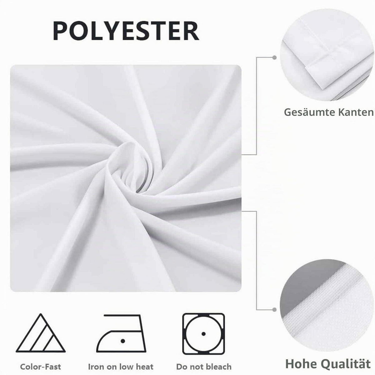 Runde Tischdecke elastisch, abwaschbar, rot, 80 cm