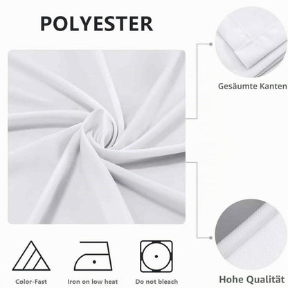 Runde Tischdecke elastisch, abwaschbar, rot, 80 cm