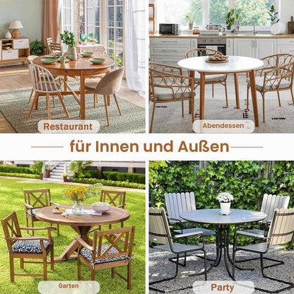 Runde Tischdecke elastisch, abwaschbar, rot, 80 cm