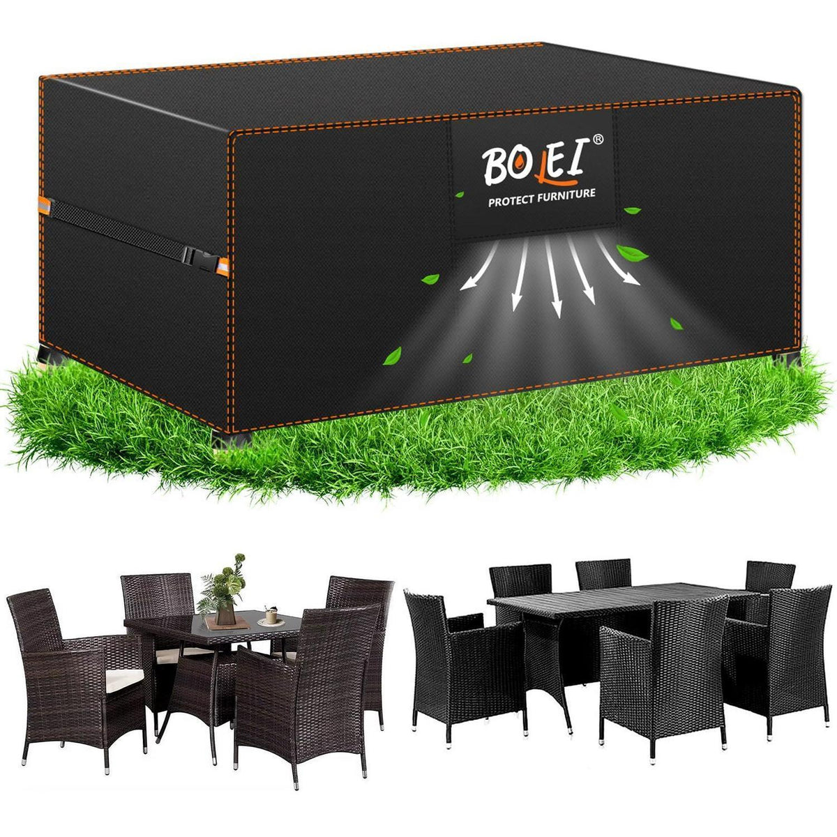 Gartenmöbel Abdeckung Winterfest | 420D Oxford | 150x90x75cm