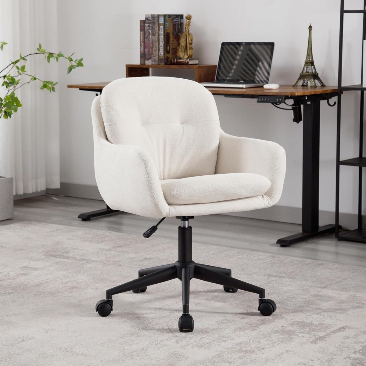 Moderne Chenille Bürostuhl 360° Drehstuhl mit Armlehnen