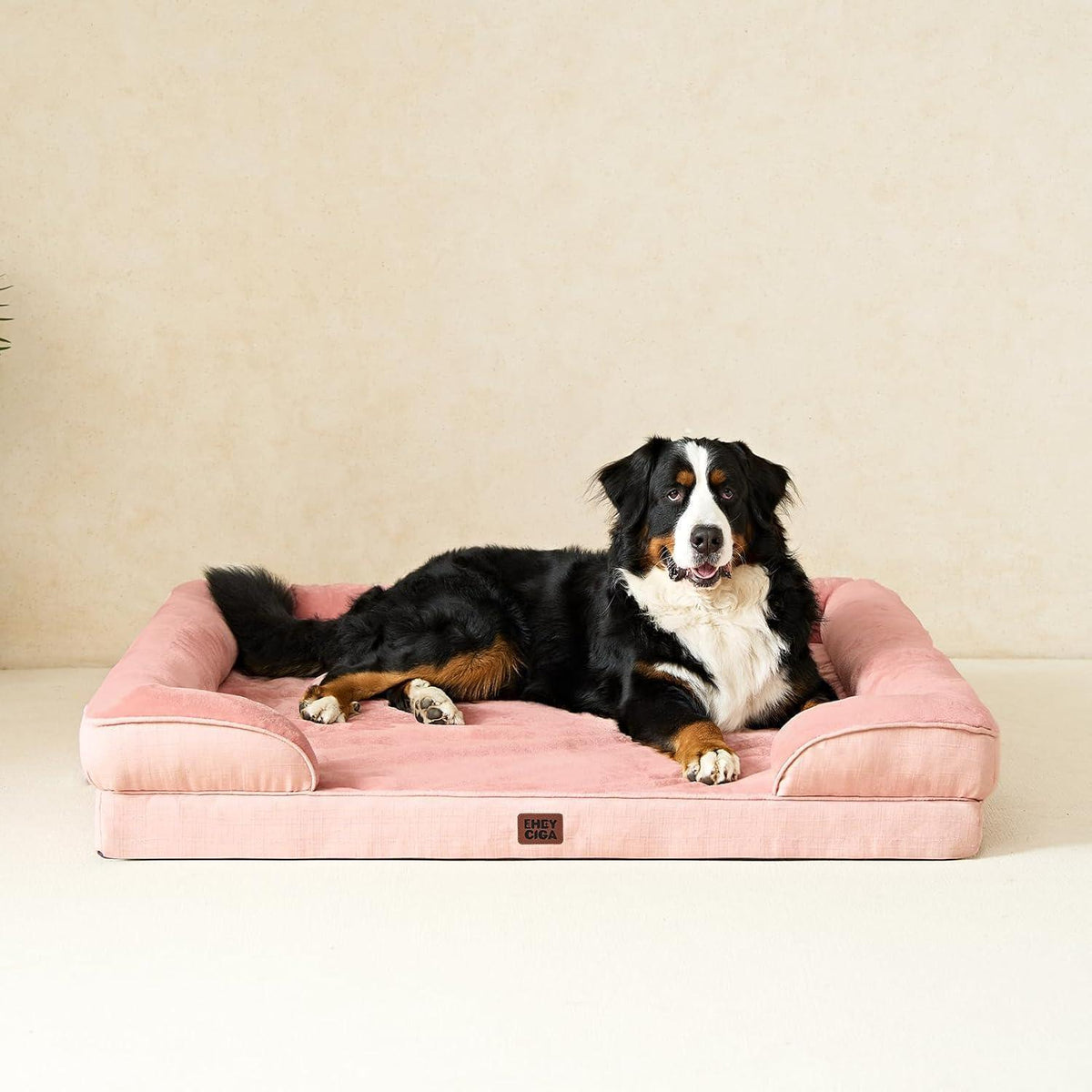 Orthopädisches Hundebett XL mit Memory Foam, Rosa