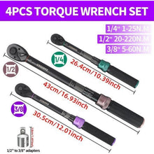 Drehmomentschlüssel Set 3-teilig 1/4" 3/8" 1/2" 1-220Nm