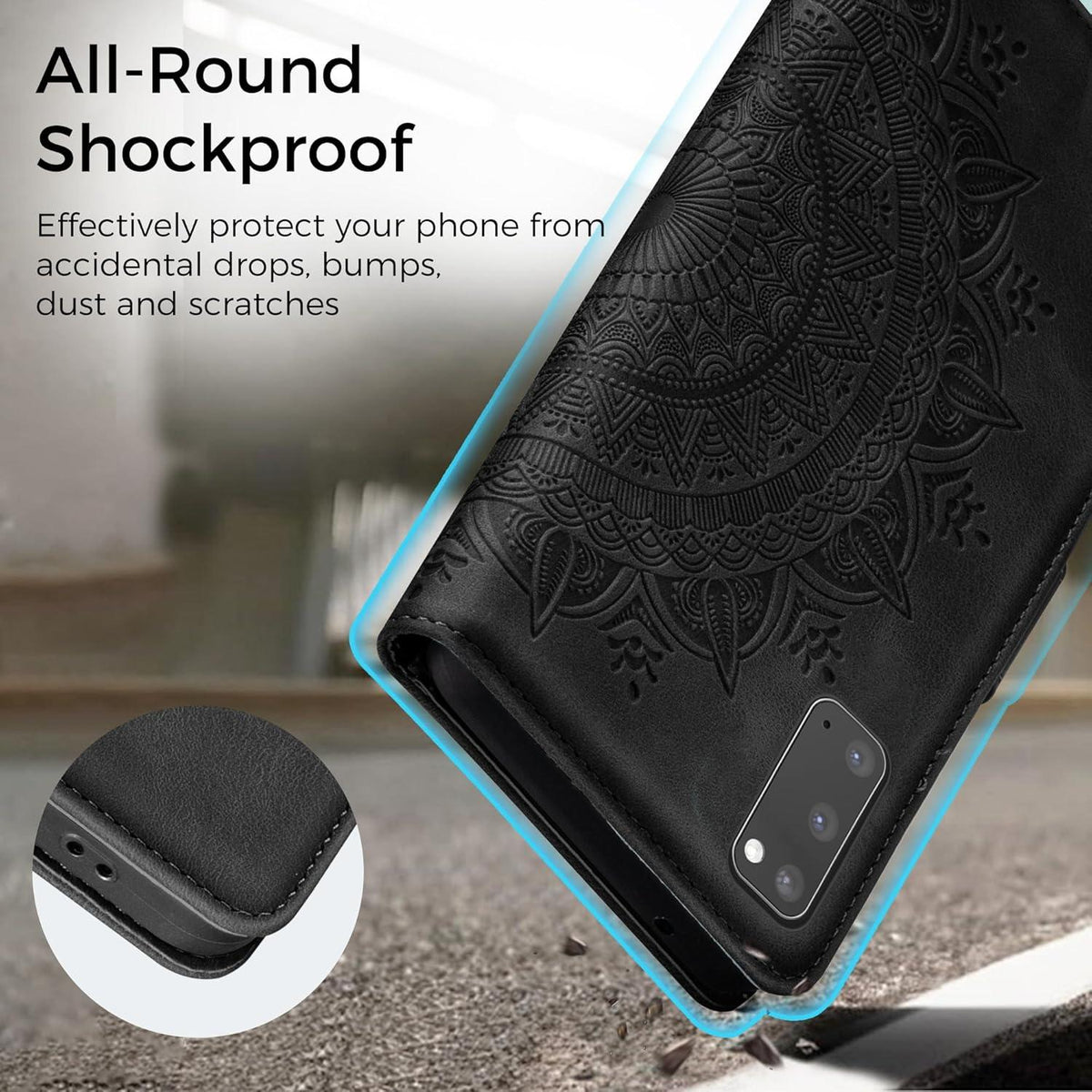 Lederhülle Samsung Galaxy S20 Flip Wallet PU Case Kartenfach Magnet