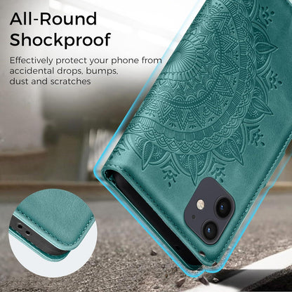 Handyhülle für iPhone 12/12 Pro - Flip PU Leder Tasche - Wallet Case