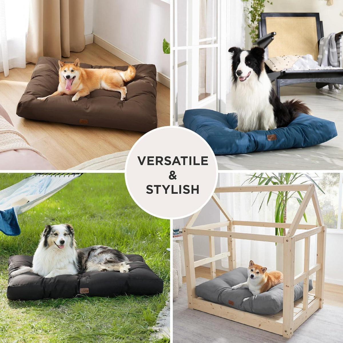 Hundebett XL kühlend waschbar 91x68cm tiefschwarz
