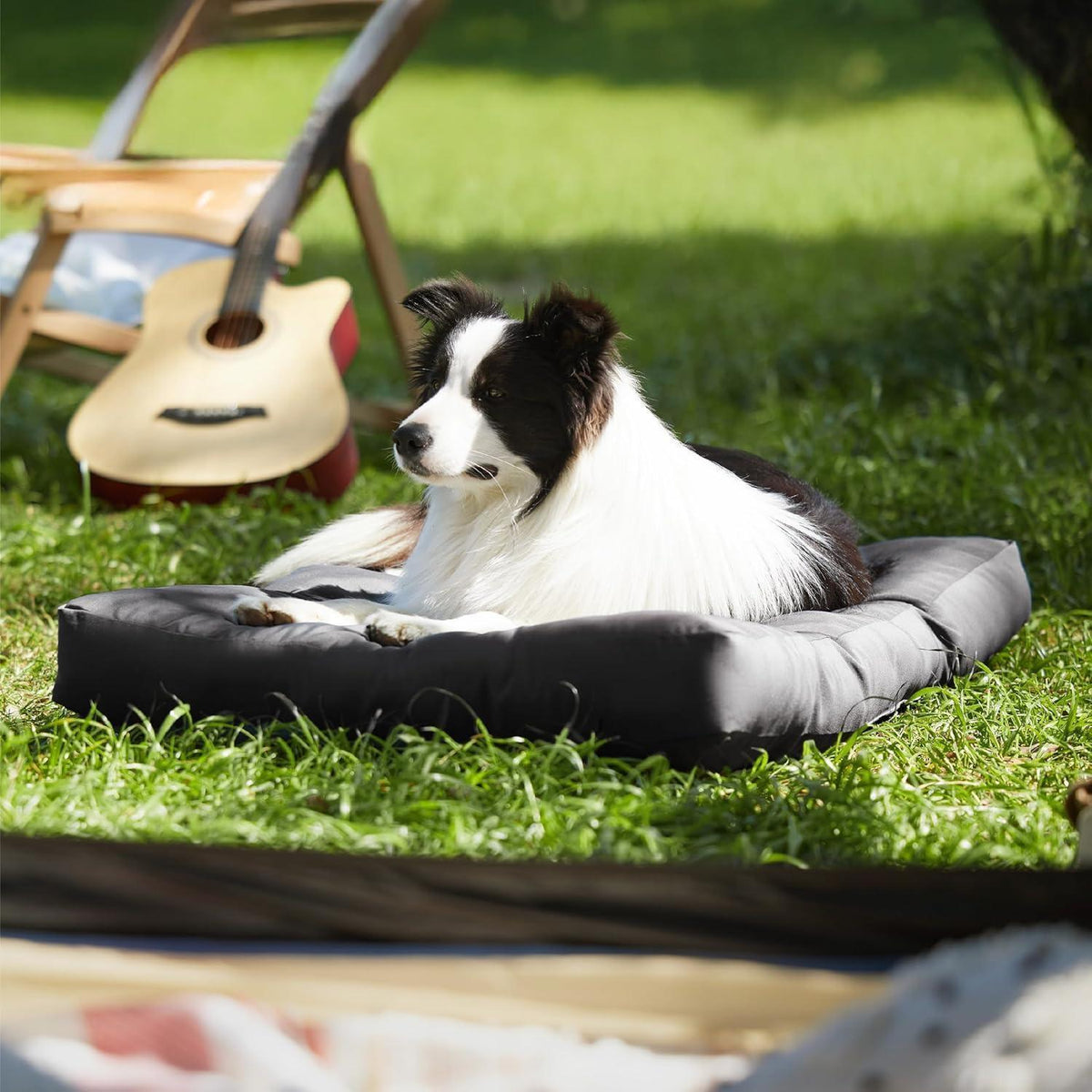Hundebett XL kühlend waschbar 91x68cm tiefschwarz